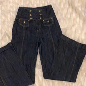 Women size 13 HiWasted Wide Leg Jeans